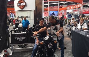 Learning to ride a Harley at the IMS