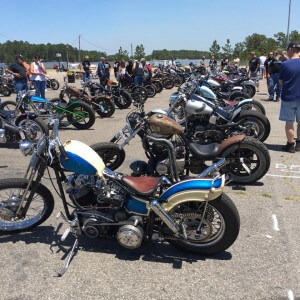 sm17-Over 70 bikes at the Ride-in Bike Show at #SmokeOut Good times.