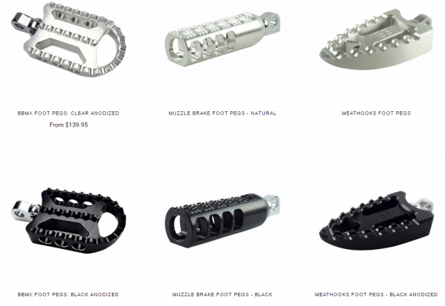 Inspired by BMX pegs, our BBMX (Brass Balls Moto-X) foot pegs take it to the next level.